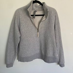 Vuori gray quarter zip sweatshirt